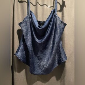 Navy blue top night out shirt